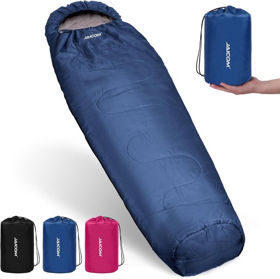Thijox - Ultralichte Mummieslaapzak 3 Seizoenen, Compact 800g, Ideaal voor Camping, Trekking, Outdoor & Indoor Gebruik, Kleine Verpakking, Comfortabel