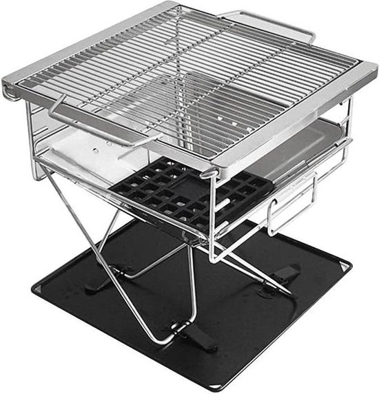 Thuys – Buiten Draagbare Opvouwbare Kampvuur Grill – Camping Vuurplaats Met Draagtas – Voor Outdoor Picknick van Merkloos
