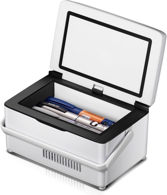 Thuys – Koeltas voor Medicijnen – Diabetes Koeltas Insuline – Etui – Medische Koeltas – Auto – Frigobox – LED Display – 20400MaH – Wit van T