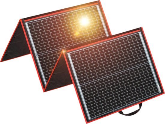 Thuys – Zonnepanelen Compleet Pakket – Zonnepaneel Opvouwbaar – Met Stekker – Meerdere Apparaten Tegelijk – Waterdicht – 160W – Zwart van T