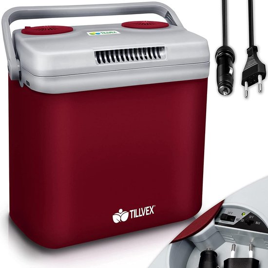 Tillvex- Koelbox, coolbox, 32 liter, rood van Tillvex