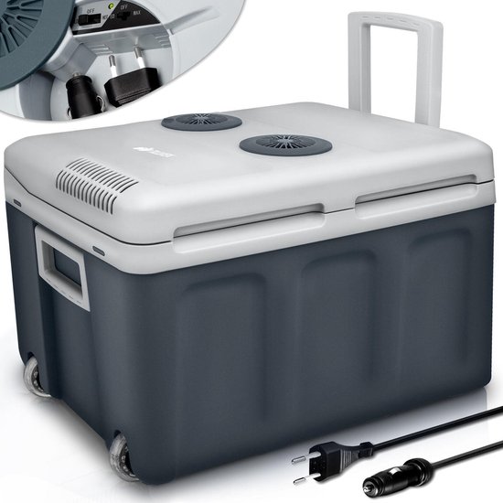 Tillvex - Koelbox, coolbox, 40 liter, grijs, minikoelkast van Tillvex
