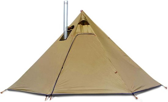 Tipi Tent - Outdoor Tent - Kamperen en Hiken - Vierseizoenen Tent - 4 Persoons - Olijfgroen