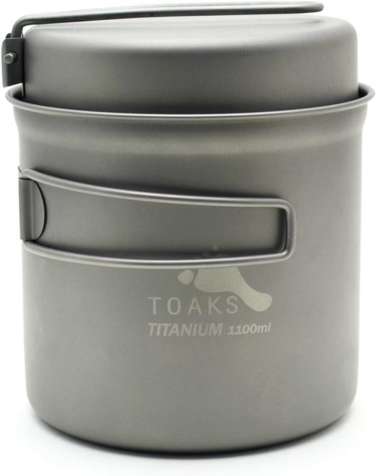 Titanium 1100ml Kookpot met Opvouwbare Handgrepen