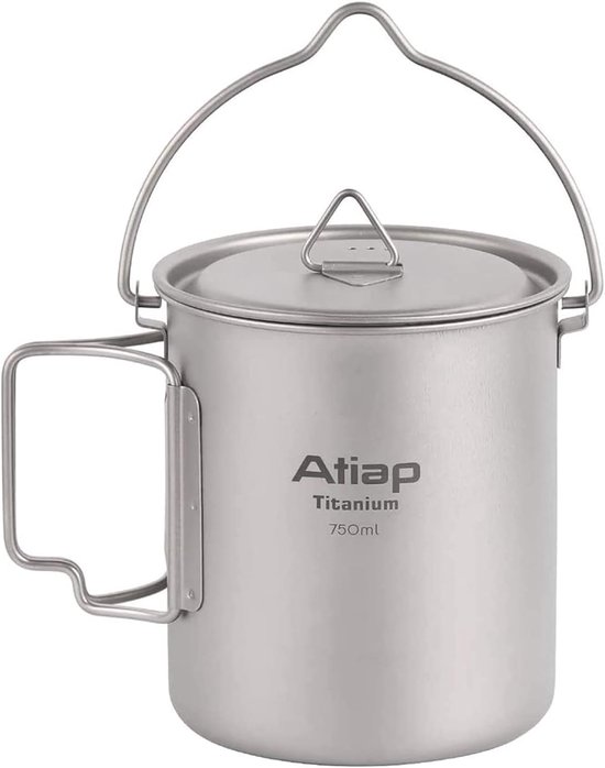 Titanium Mini Fornuis - Backpacking Kooktoestel - Outdoor Koken - Ultralicht Opvouwbaar - 9.5 x 9.5 x 18 cm