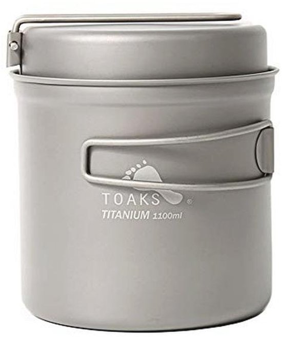 Titanium Outdoor Campingpan 1100 ml - Lichtgewicht Kookgerei voor Backpacking en Picknick
