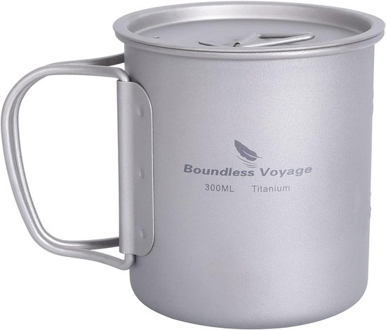 Titanium Outdoorpan Met Deksel - 750ml, 800ml, 1100ml, 1300ml - Inklapbaar Handvat Voor Kamperen en Wandelen