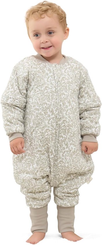 TOG 2.5 katoenen uniseks slaapzak met afneembare mouwen voor baby's - 2 tot 4 jaar - lengte 95 tot 105 cm van Merkloos