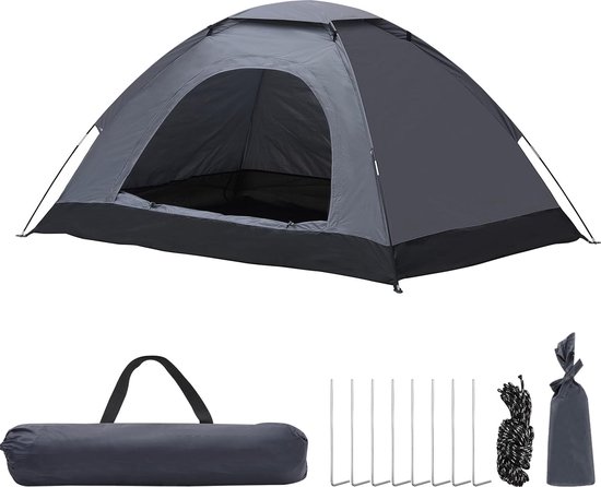 Toilettent, douchetent, pop-up omkleedtent, privacy, toilet, slaapkamer, opslagtent, mobiele outdoortent voor camping en strand, met draagtas, 200 x 150 x 115 cm van T