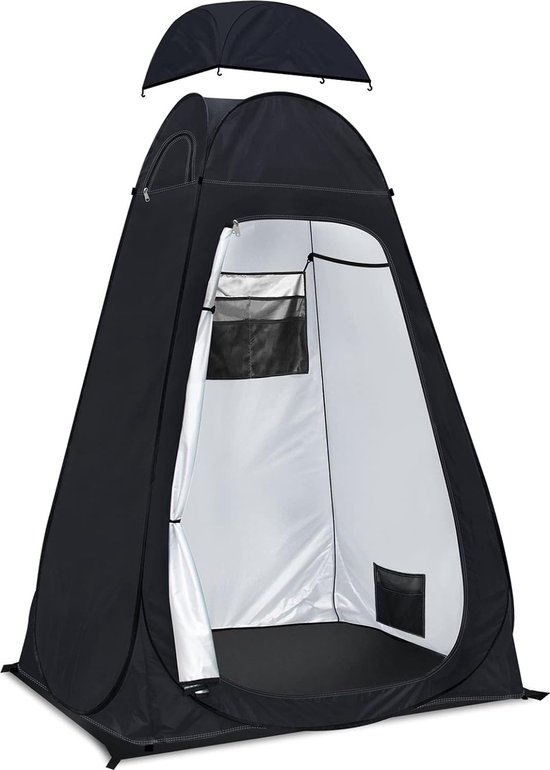 Toilettent riggoo Douchetent Pop-up kleedtent Privacy Toilet Kleedkamer Opbergtent Mobiele buitentoilettent voor kamperen en strand, met draagtas (UV 50+)