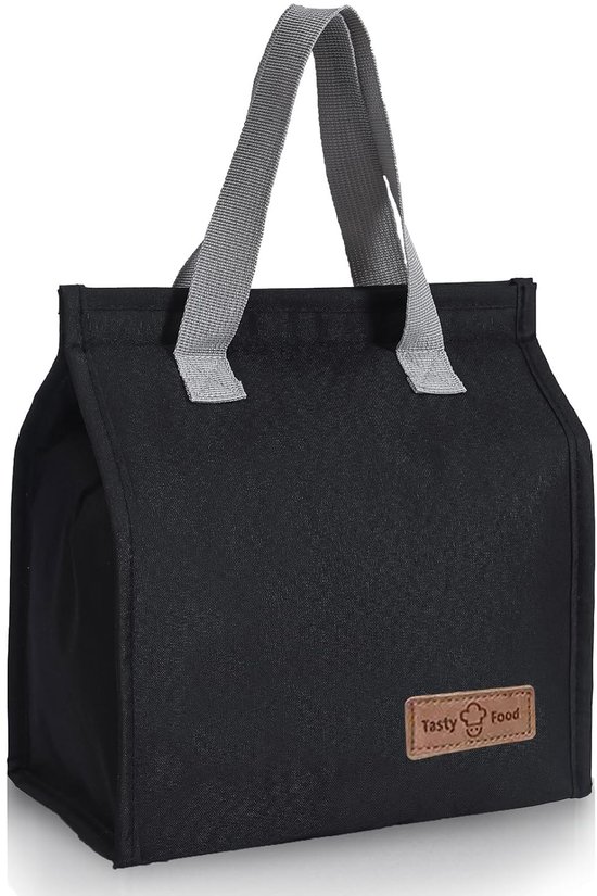 Tolvia Koeltas 7,5L - Geïsoleerde Lunchtas - Thermische Lunch Tas - Waterdicht - Lunchbox Tas voor Werk, School, Picknick & Reizen - Zwart
