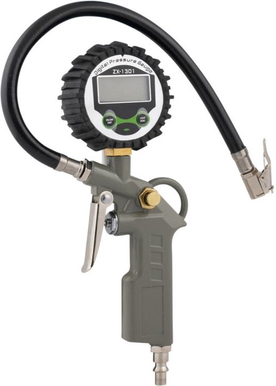 Topgear Digitale Bandendrukmeter + Spuit / voor Compressor