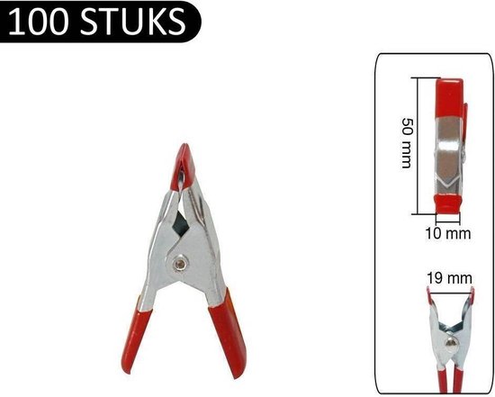 Topgear Mini Zeilklem / Marktklem 50 mm. - 100 stuks van Topgear