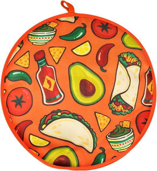 Tortillawarmer - Geïsoleerde Tas - Geïsoleerd Tortillamandje - Magnetronbestendig En Bpa Vrij - Houdt Tot Een Uur Warm - 30 Cm Diameter Stoffen Zak - 1 Stuk - Voor Taco S Fiesta S En Thuisgebruik van Merkloos