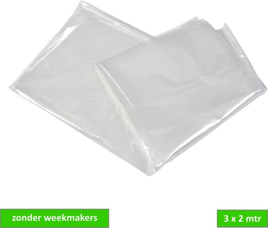 TQ4U grondzeil geperforeerd - 3 x 2 meter - Bescherming grondzeil tent - Geen weekmakers - Wegwerp - Transparant van T