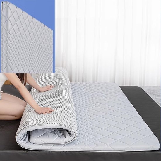 Traagschuim Matras - Japanse Futon - Comfortabel Slapen - Hoge Veerkracht Ondersteuning - 90 x 200 cm - Grijs