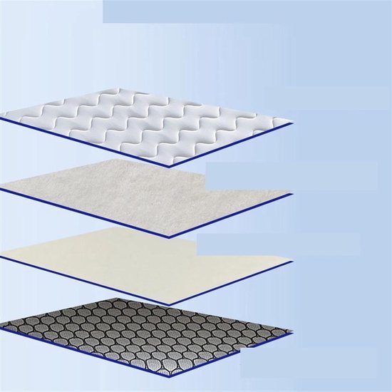 Traagschuim Matras - Slaapmat - Ontspannen Slapen - Opvouwbaar Ontwerp - 90x200 cm - Wit