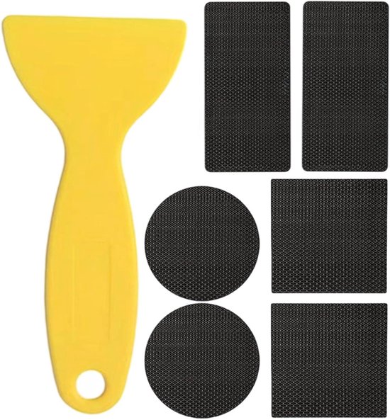 Trampoline Reparatie Set - Zelfklevende Patches - Buitenactiviteiten Onderhoud - Scheurbestendig Materiaal - 7 Delig - Zwart