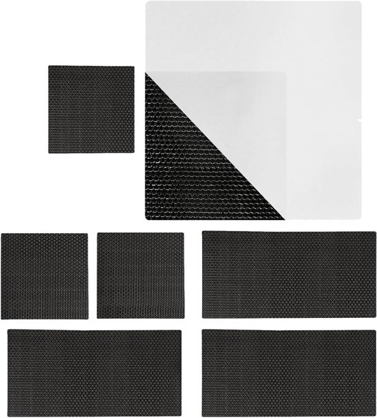 Trampoline Reparatiekit - Springmat Herstel - Sportonderhoud - Dubbelzijdig Zelfklevend - 20 cm - Zwart van Merkloos