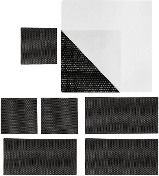 Trampoline reparatieset - Mat reparatie - Trampoline onderhoud - Zelfklevend en UV-bestendig - 20 cm - Zwart