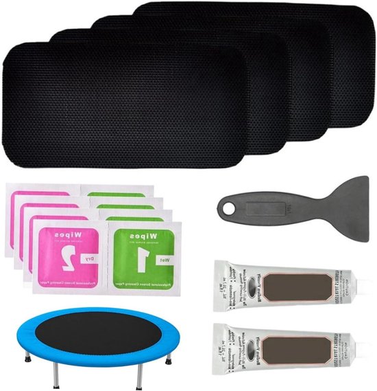 Trampoline reparatieset - Springmat patch - Trampoline herstellen - Sterk TPE materiaal - 10x20 cm - Set