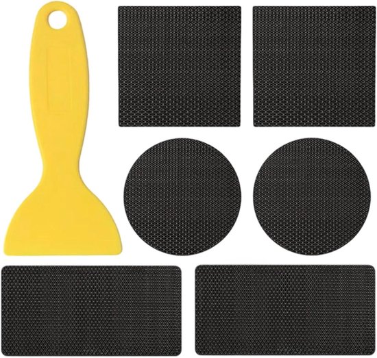 Trampoline Reparatieset - Tent Reparatie - Buiten Spelen - Zelfklevend Waterdicht - 7 Delig - Zwart Bruin