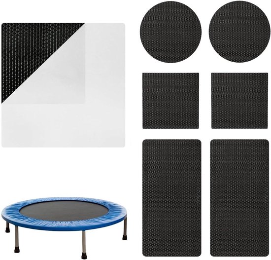 Trampoline reparatieset - Trampoline pleister - Trampoline onderhoud - Zelfklevend en lijmvrij - 6-delige set - Meerdere kleuren