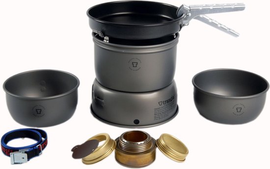 Trangia 27-3 HA Hard-Anodized Lichtgewicht Aluminium campingkookset 18,5 x 10 cm van Merkloos