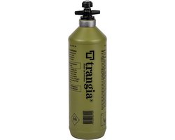 Trangia Brandstoffles 1000 ml - olijfgroen - polyethyleen - veiligheidskraantje