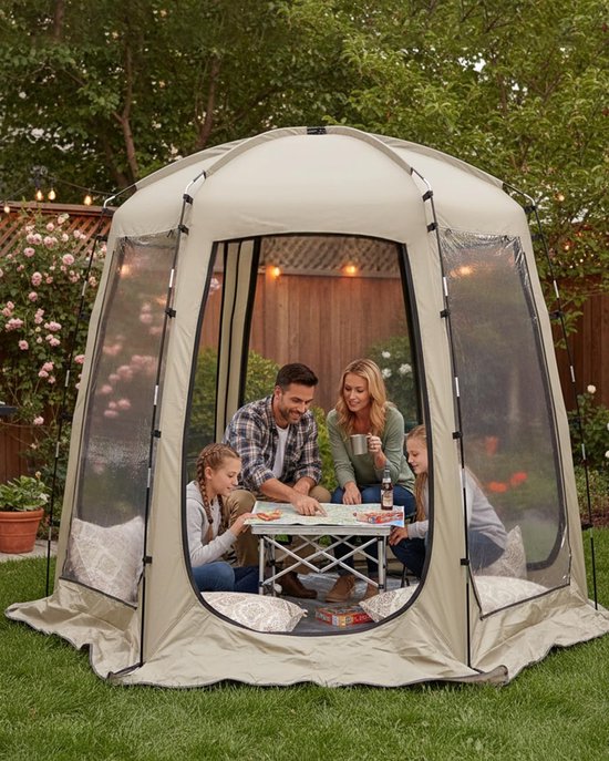 Transparante Tent - Bubbel Tent - Zonnebad Genieten - Snelle Opzet - 246 x 190 cm - Wit