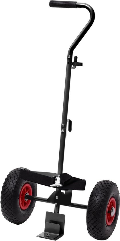 Transportkar Gasflessen - Flessenwagen Planter - Veilig Verplaatsen - Solide Rubberbanden - 50 x 48.5 x 102 cm - Zwart