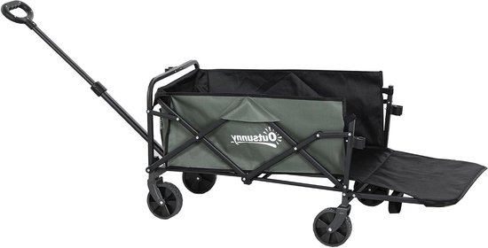 Transportwagen - Handige kar - Tuinwerkzaamheden - Opvouwbaar ontwerp - 120 kg draaglast - Groen