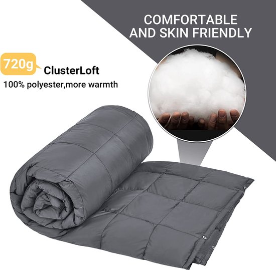 Travel blanket- reisdeken, campingdeken, warm, winter, waterafstotend, met donsvulling voor thuis, vliegtuigenreizen, camping, van Merkloos