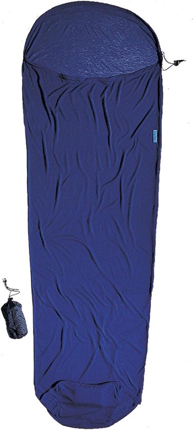 Travel Sheet Mummy - Binnenslaapzak Liner - Slaapzak Beschermen - Zonder Zijdelingse Opening - 220 x 80/60 cm - Blauw