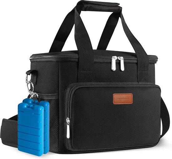Travelhawk Koeltas - Koeltassen - Koeltas Lunch - 4 Laags Geïsoleerde Koeltas - Lunchtas - 15 liter - Zwart van Travelhawk