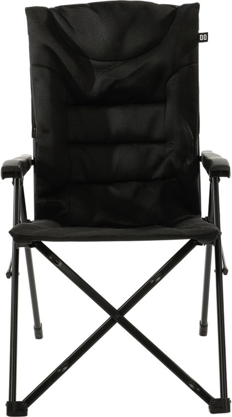 Travellife Barletta Camping Vouwstoel Cross Black - Rugleuning in 3 standen verstelbaar - Water- en uv-bestendig - Draagtas inbegrepen van Travellife