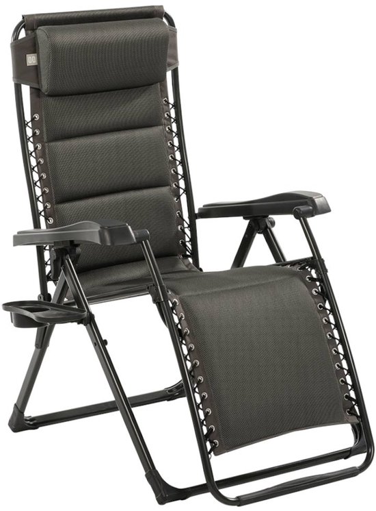 Travellife Barletta stoel relax dark grey van Merkloos