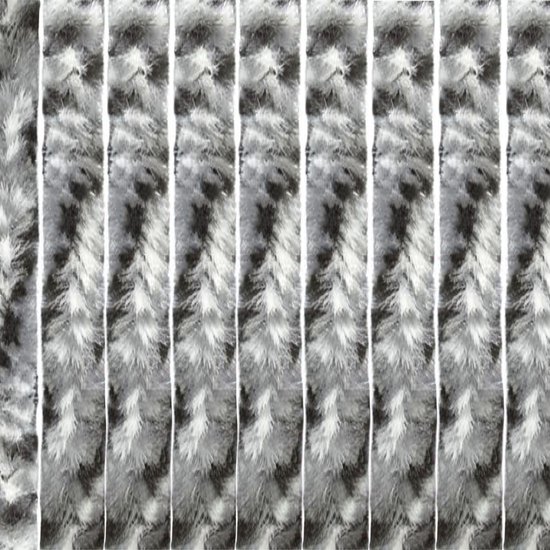 Travellife Chenille Rain Vliegengordijn - Twist Grijs/Zwart - 56 x 185 cm van Travellife