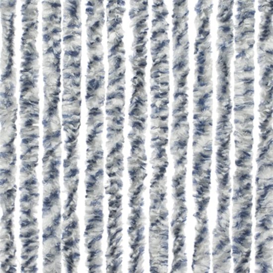 Travellife Chenille Vliegengordijn - Twist Grijs/Blauw - 56 x 185 cm van Travellife