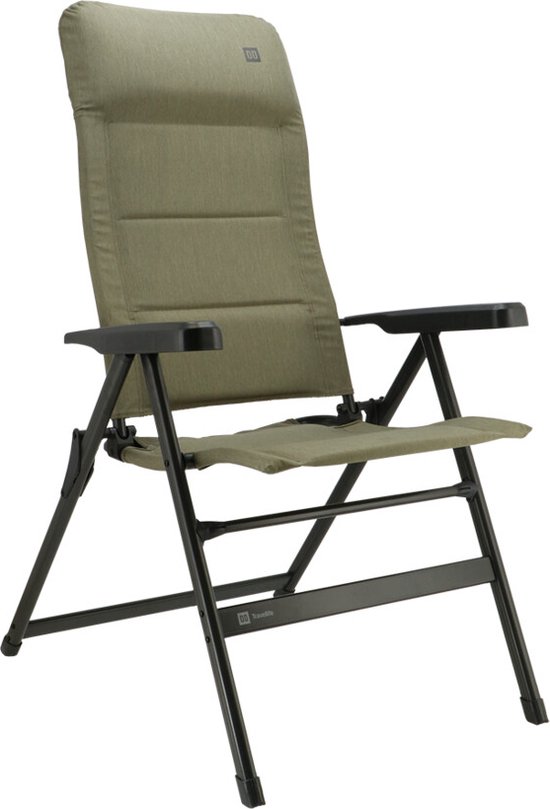 Travellife Lago Camping Standenstoel Comfort moss green - Verstelbaar in 7 standen - Water- en uv-bestendig