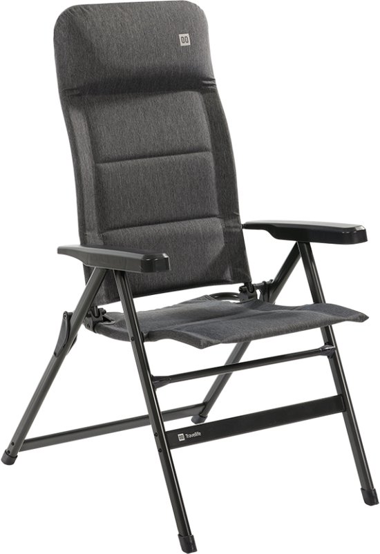 Travellife Lago Camping Standenstoel Comfort stormy grey - Verstelbaar in 7 standen - Water- en uv-bestendig van Merkloos