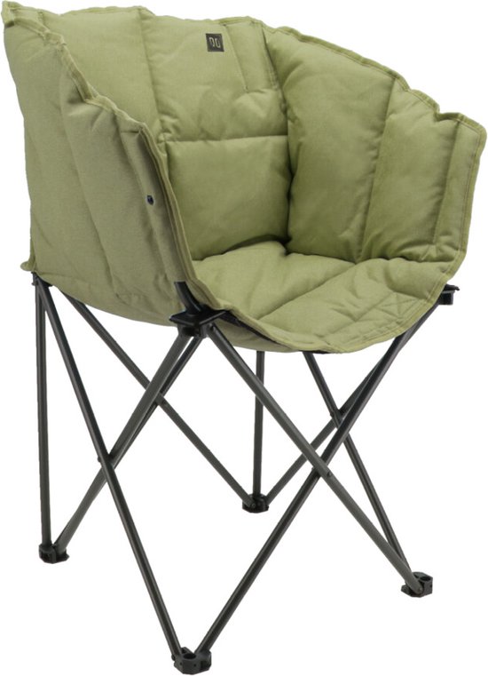 Travellife Lago Campingstoel Cross Moss Green - Comfortabele vulling - Water- en uv-bestendig - Inclusief draagtas van Travellife