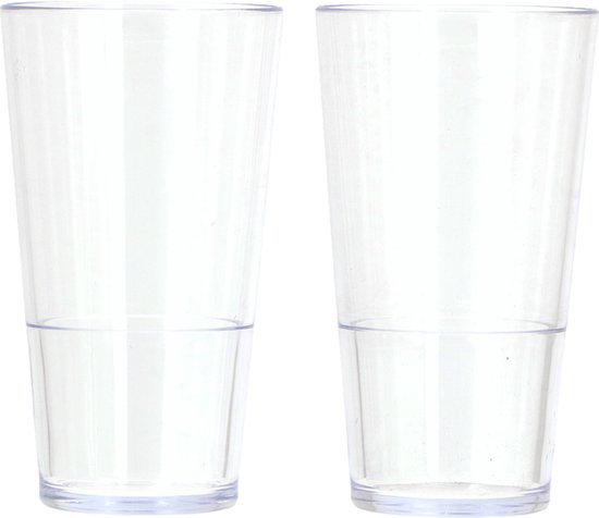Travellife Lua Camping Bierglas / Softdrinkglas 2 stuks 330 ml - BPA- en ftalaatvrij - Licht in gewicht - Stoot- en krasbestendig