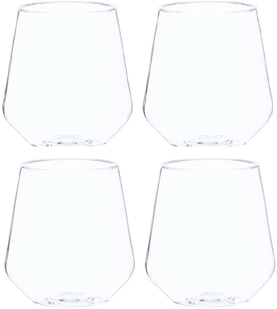 Travellife Lua Camping Waterglas 4 stuks 400 ml - BPA- en ftalaatvrij - Licht in gewicht - Stoot- en krasbestendig