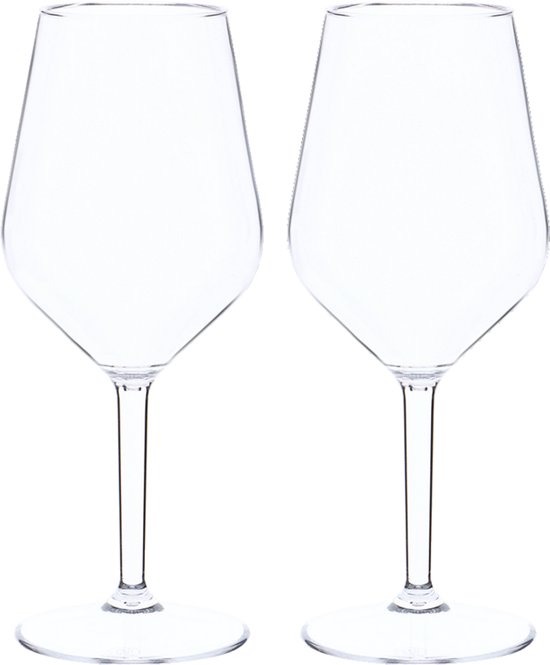 Travellife Lua Camping Wijnglas 2 stuks 470 ml - BPA- en ftalaatvrij - Licht in gewicht - Stoot- en krasbestendig