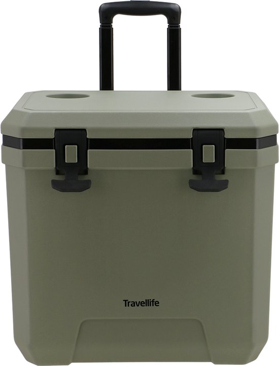Travellife Magnus Koelbox 36L Groen met Wielen - Houdt 48 uur koel - Geschikt voor 1,5L flessen - Robuust en hoogwaardig van Travellife