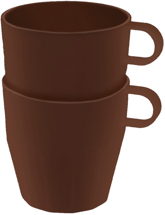Travellife Nova Campingbeker Cacao 2 stuks - Melamine vrij