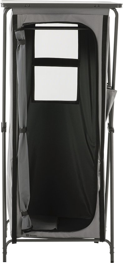 Travellife Toledo opbergkast opvouwbaar hoog dark grey van Travellife