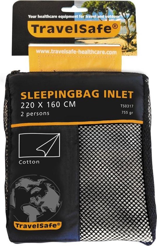 Travelsafe Cotton Inlet - Deken - 2pers. - Beige/ Brown van Merkloos