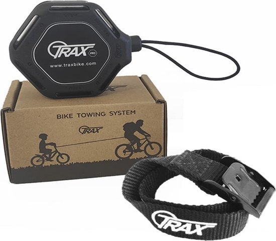TRAX Pro rolmechanisme sleepsysteem zwart voor fiets | MTB | E-bike |volwassenen | kind | uniseks | sleeptouw | fietstrekker van TRAX Pro